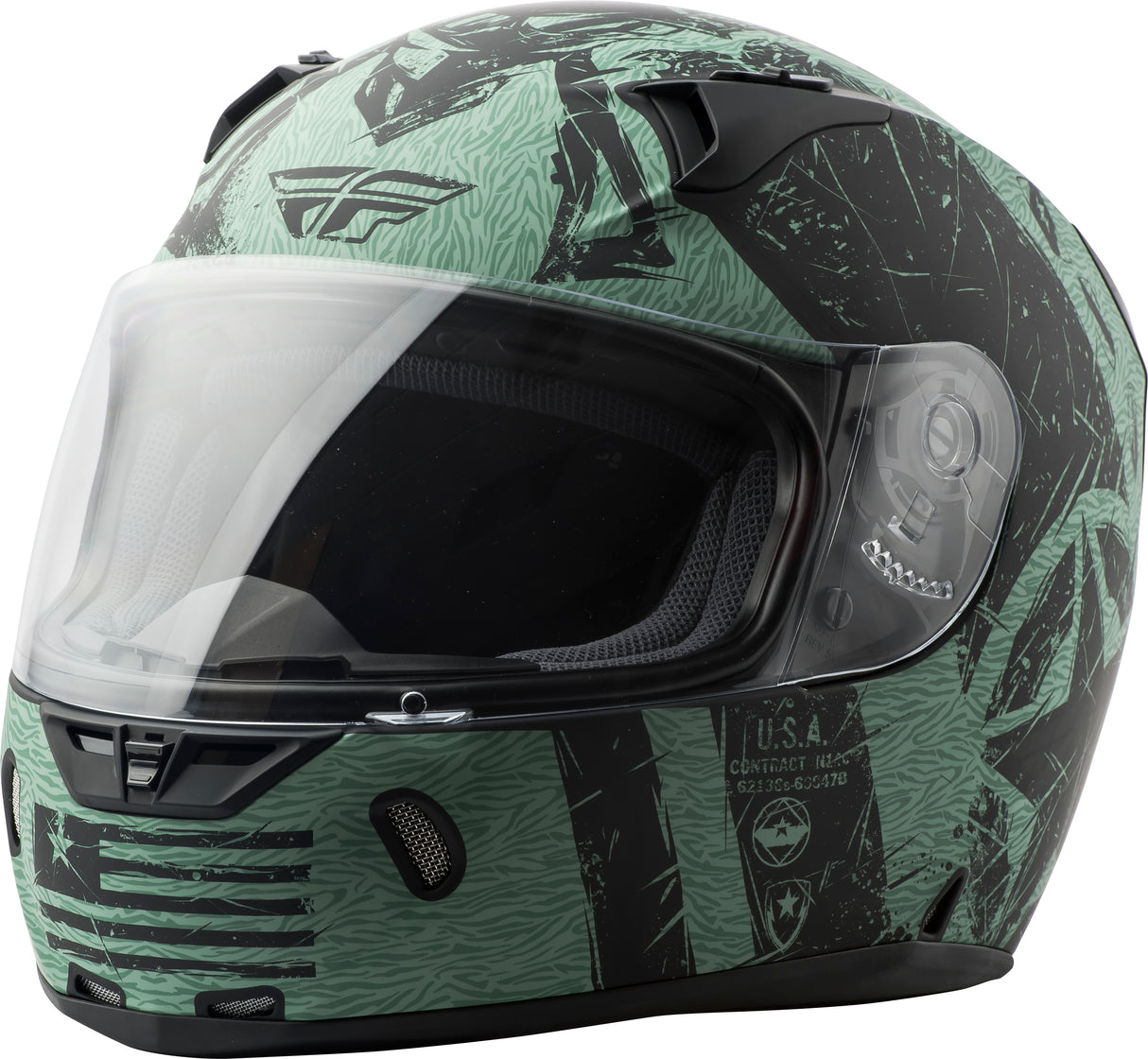 Revolt Liberator Helmet Matte Black/Green Xs